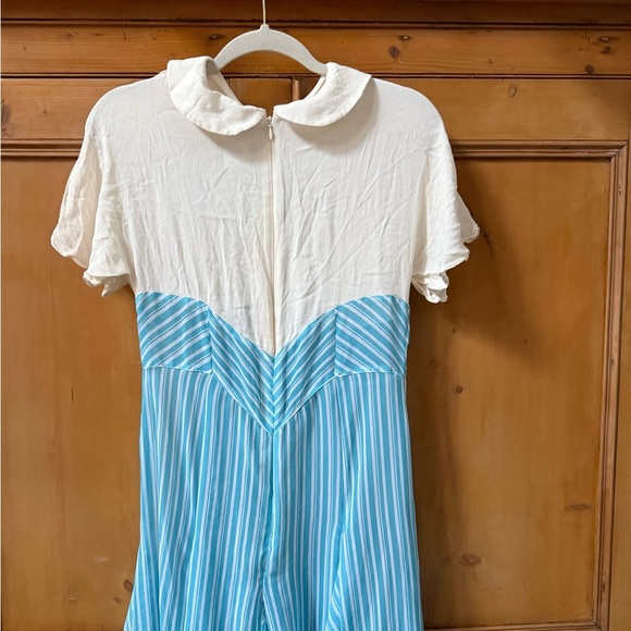 Disney Blue Main Street Blue and White Striped vintage style Dress - Picture 7 of 13